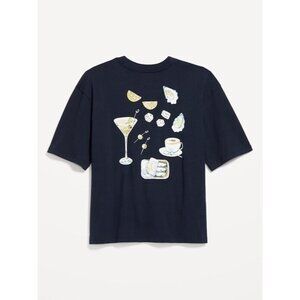 Heavyweight Cropped Graphic T-Shirt slow sundays social club womens small oyster